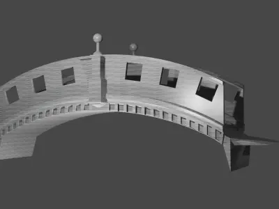 Renessance Bridge Free low-poly 3D model