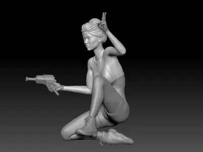 SEXY GIRL F1 PIT STOP 6 3D print model