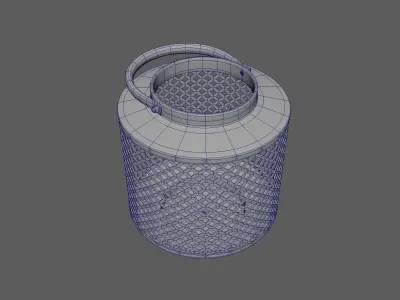 Weathered Metal Lantern 3D model