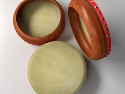 Kompang drum 3D model