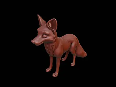 Fox Animal Sculpture 3D print model buy