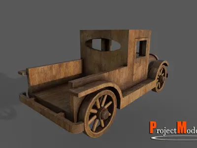 Wooden Toy-Version001 Free low-poly 3D model