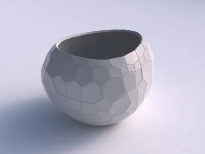 Bowl compressed 2 with fine organic cells 3D print model