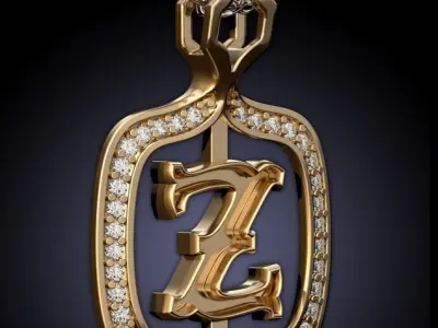 Z Letter Pendant 3D print model
