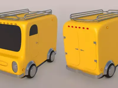 Car animation 3D model