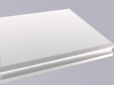 Chess Board Detailed In Silver 3D model