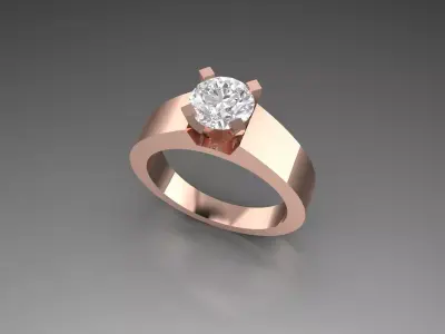 SOLITAIRE RING Free 3D print model buy