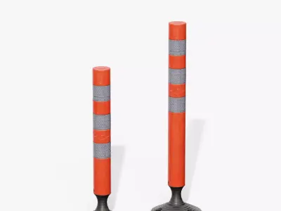 Tube Delineator Post  Low-poly 3D model