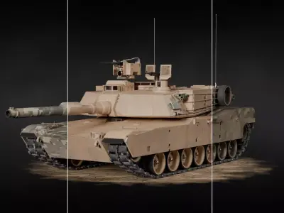 Tank m1 abrams 3D model