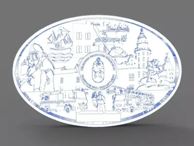 3D Fireman Buckle for belt 3D print model