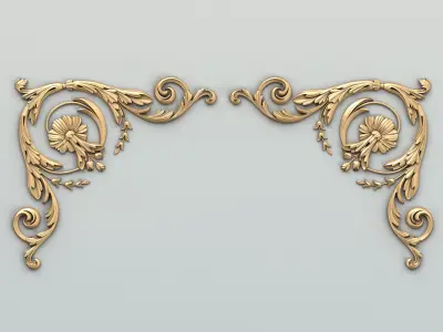Corner decor 019 3D model