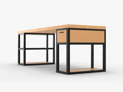 Modern Desktop  Low-poly 3D model