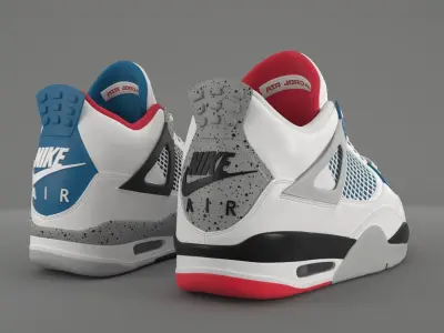 Air Jordan 4 Retro What The PBR Low-poly 3D model