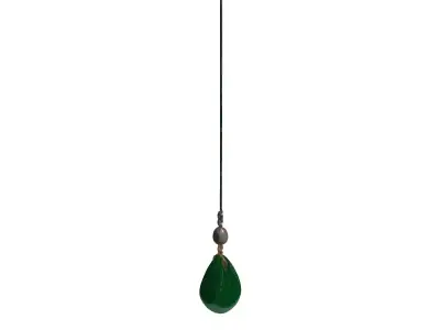 Elegant Green Jade Teardrop Pendant Low-poly 3D model