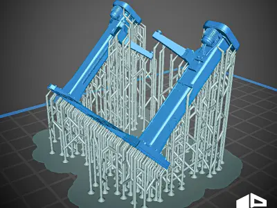 Automotive Lift 164 Scale - Includes Pre-Supported - For Diorama 3D print model