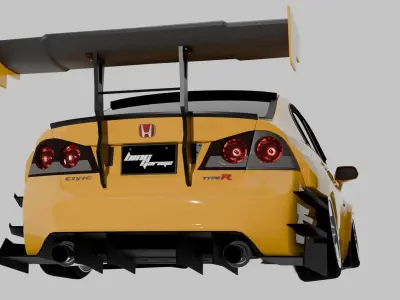 FD2 WIDEBODY KIT BY Bing Garage Low-poly 3D model