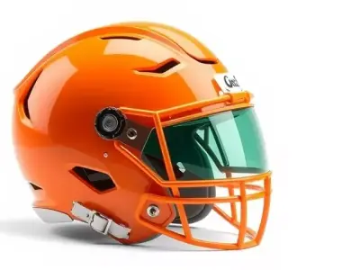 Vibrant Orange Helmet model pack Low-poly 3D model