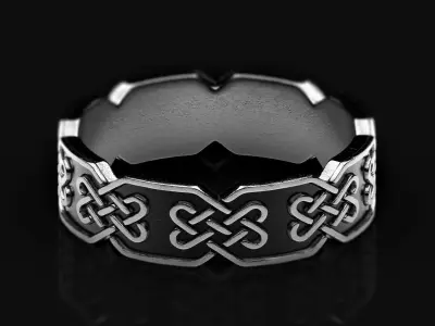 Celtic Knot Ring 3D Print Model 3D print model