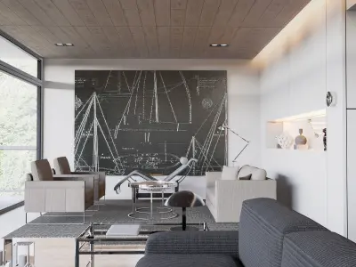 Modern living - A1 3D model