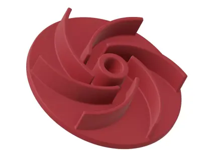 Plastic Premium Semi Open Impeller Toy 3D model
