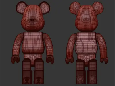 neko blessing bearbrick size 1000 3 in 1 3D model
