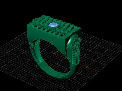 Print Ready STL 3DM  Gents Rings Diamond Men Ring  3D print model 88