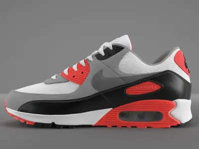 Air Max 90 Nike PBR Low-poly 3D model