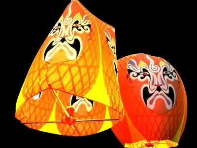 Chinese sky lantern  3D model