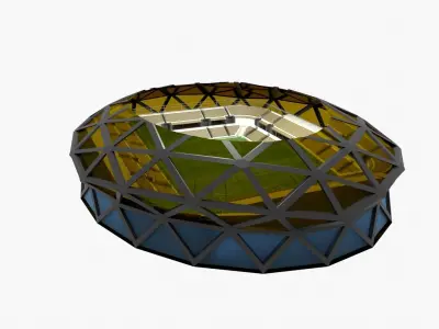 Football Stadium Low-poly 3D model 26