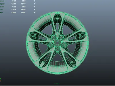 Rim For High Performance Cars AAA Low-poly 3D model