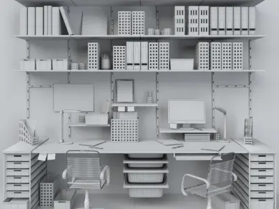 Office furniture 5 3D model