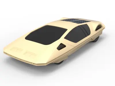 Ferrari Concept car 1970 Scale 1 to 24 3D print model