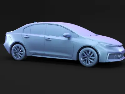Japan hybrid sedan 3D model
