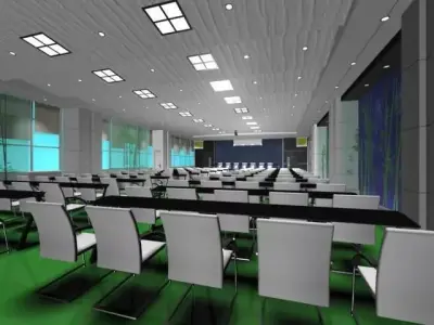 Luxury architectural Hall Lobby 3D model