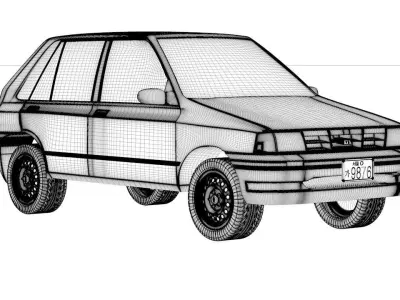 KIA PRIDE WA 1987 3D model