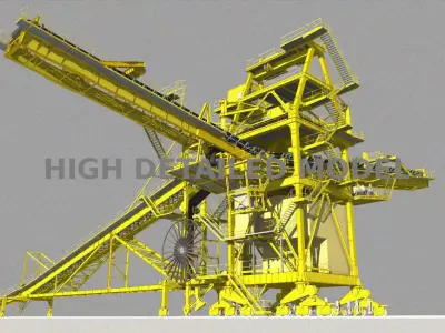 Stacker mining equipment 3D model