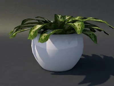 Low Poly UV Mapped Plant Free low-poly 3D model
