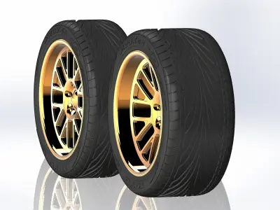 Custom wheels Boze Vortex for your scale model 3D print model