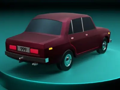 Original Car PBR low-poly game ready Low-poly 3D model Low-poly 3D model