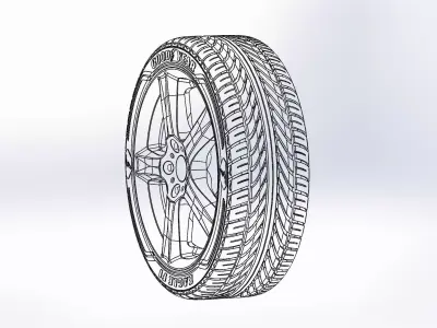 Wheel ENZO B 17inch for scale model 3D print model