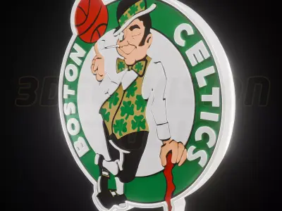 Boston Celtics logo - Cinematic - 3D print 3D model