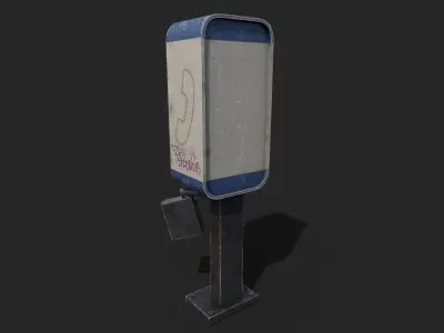 Payphone Low-poly 3D model