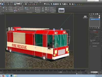 Fire rescue car 3D model