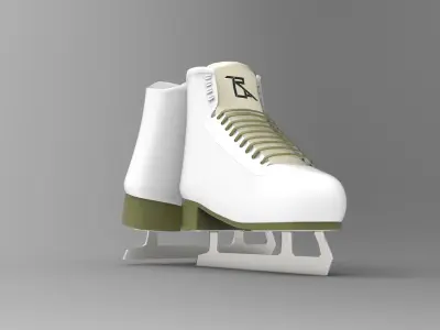 Ice Skate Shoe Low-poly 3D model