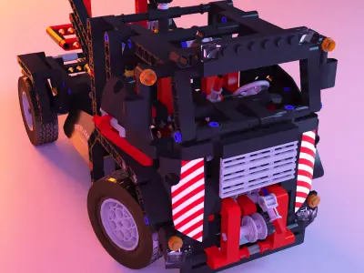 Lego tow truck stl 3D print model