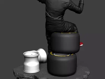 Max Verstappen 1-8 Scale Statue 3D print model