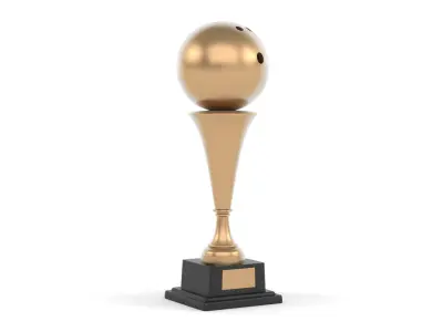 Golden Trophy Balls 3D model