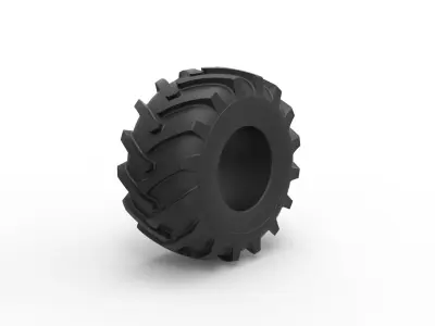 Tire of Timberjack Scale 1 to 25 3D print model