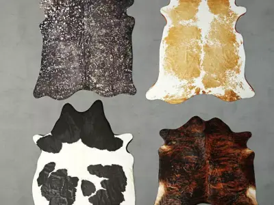 Rugs 3 cowhide rug 3D model