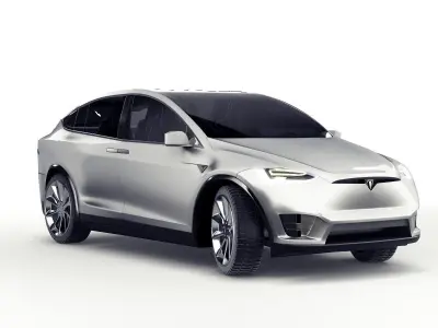 Tesla model X car 3d model vray corona 3D model